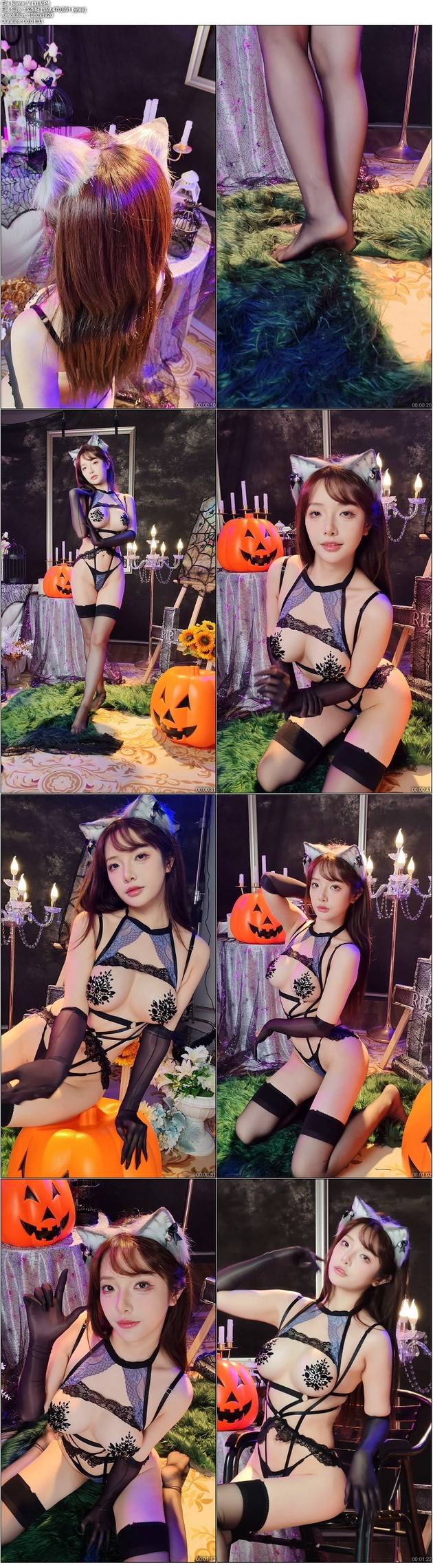 雯妹不讲道理 - NO.143 万圣猫娘 [1V-152MB]