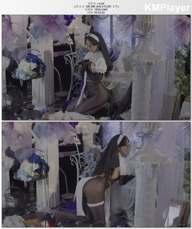 云溪溪 - NO.124 奶桃桃 沉陷-修女[1V-386M]