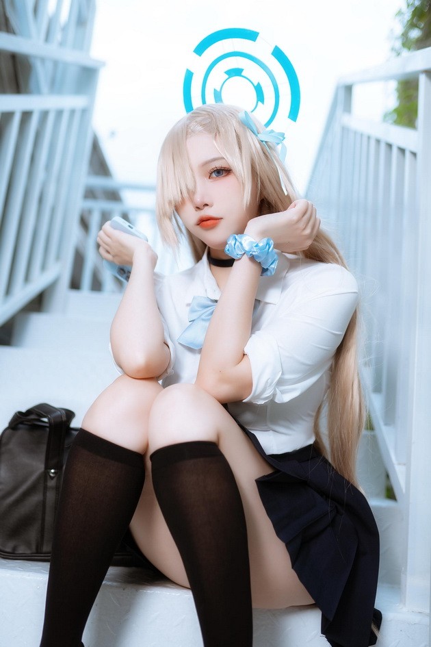 二佐Nisa - NO.207 蔚蓝档案 一之濑明日奈 JK制服[23P-265M]